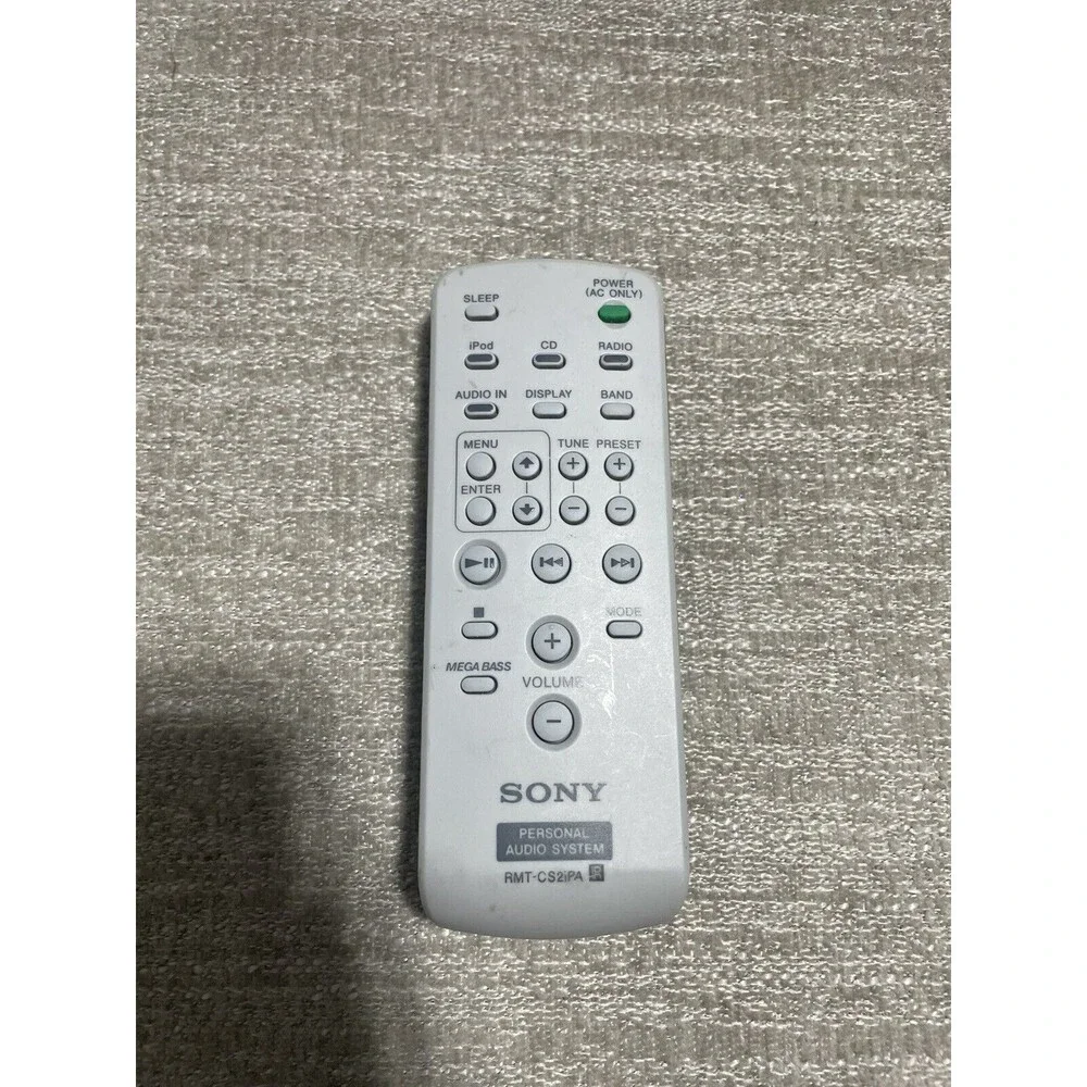 Sony RMT-CS2iPA For Personal Audio System Remote Control ZS-S2iP ZS-S4iP
